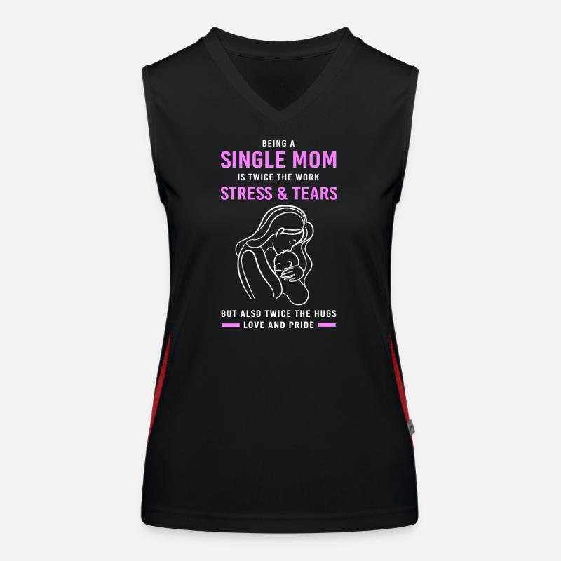 Single Mom Mom Single Single Mom Single Women's Functional Contrast Tank Top