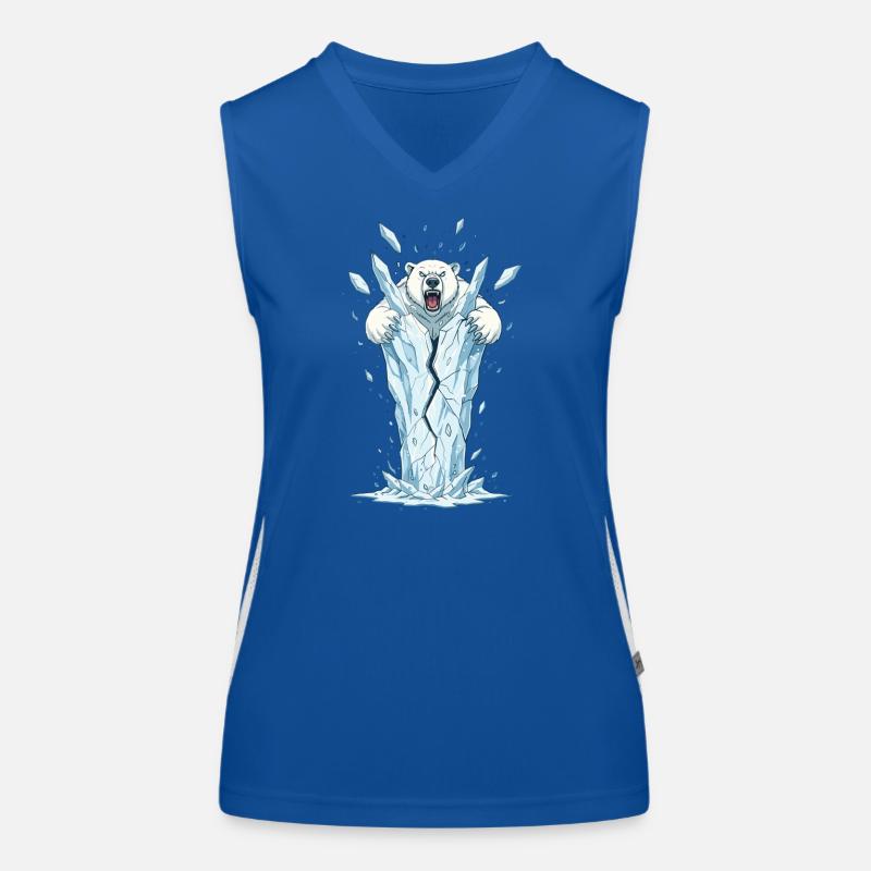 Eisbär bricht Eisblock Women's Functional Contrast Tank Top