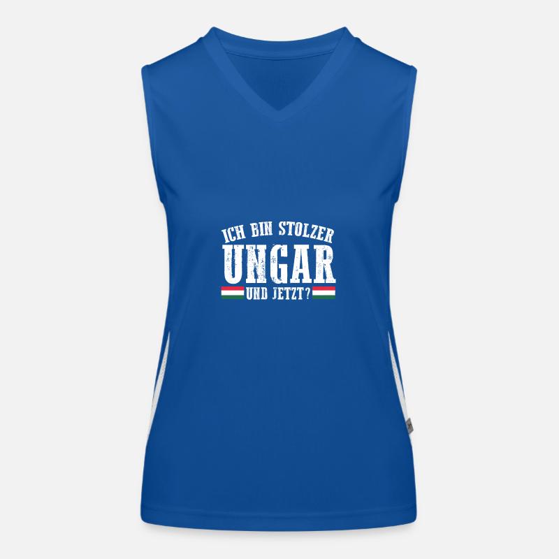 Ungar Ungarisch Ungarn Funktionelles Kontrast-Tank Top für Frauen