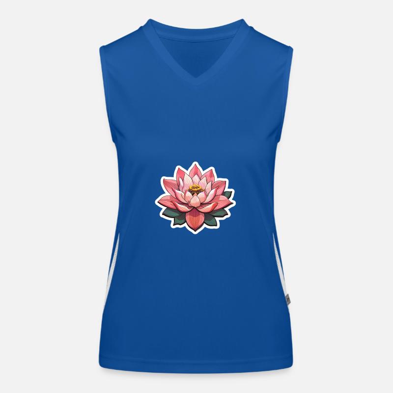 Fleur de lotus Débardeur respirant contrasté Femme