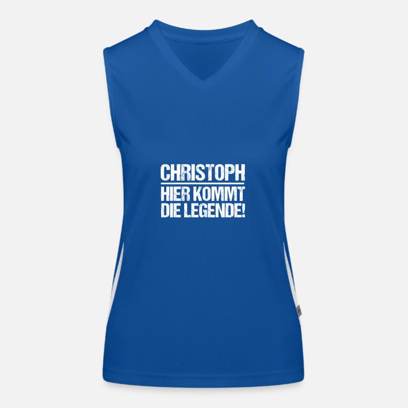 First name Chris Christoph Women's Functional Contrast Tank Top