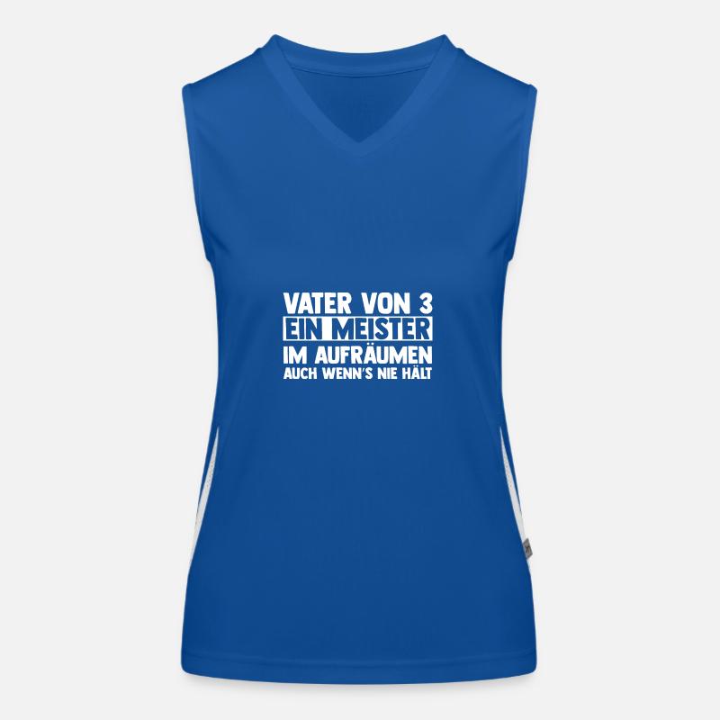 Papa Von 3 Kindern Funktionelles Kontrast-Tank Top für Frauen