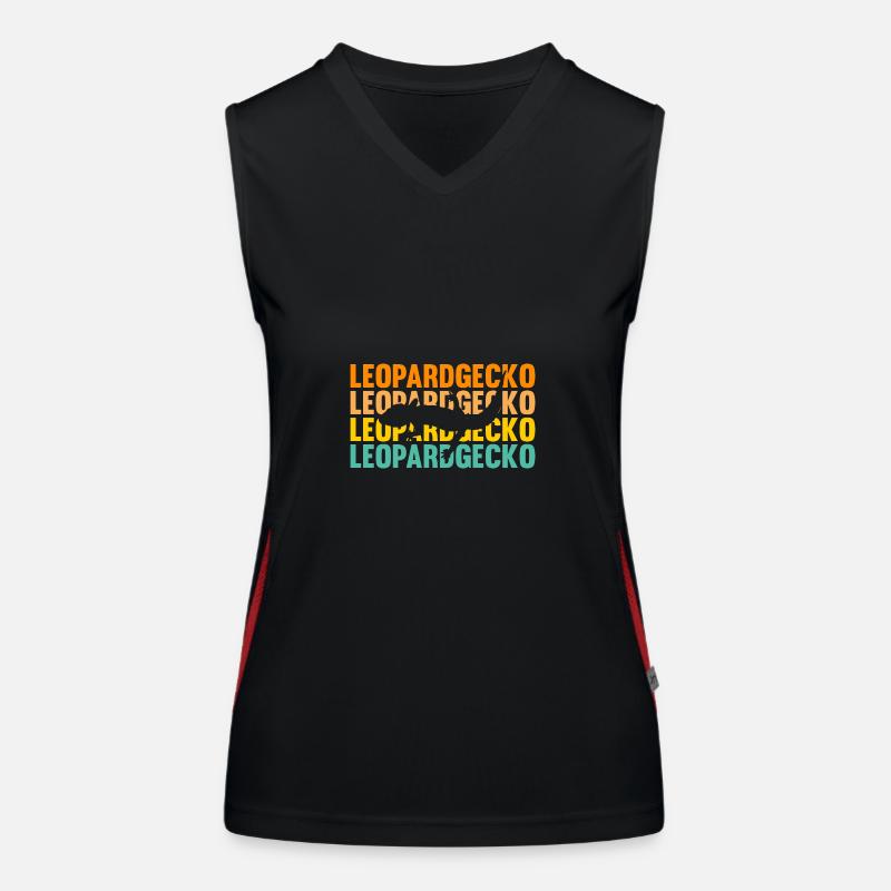 Eidechse Terrarium Reptilien Leopardgecko Funktionelles Kontrast-Tank Top für Frauen
