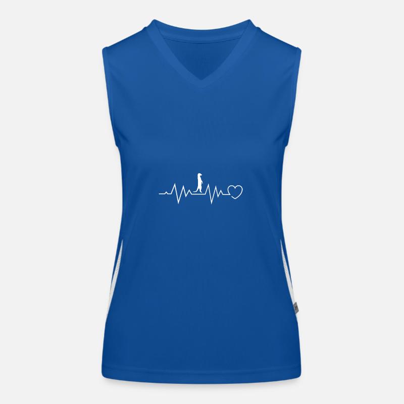 Herzschlag Erdmännchen Funktionelles Kontrast-Tank Top für Frauen