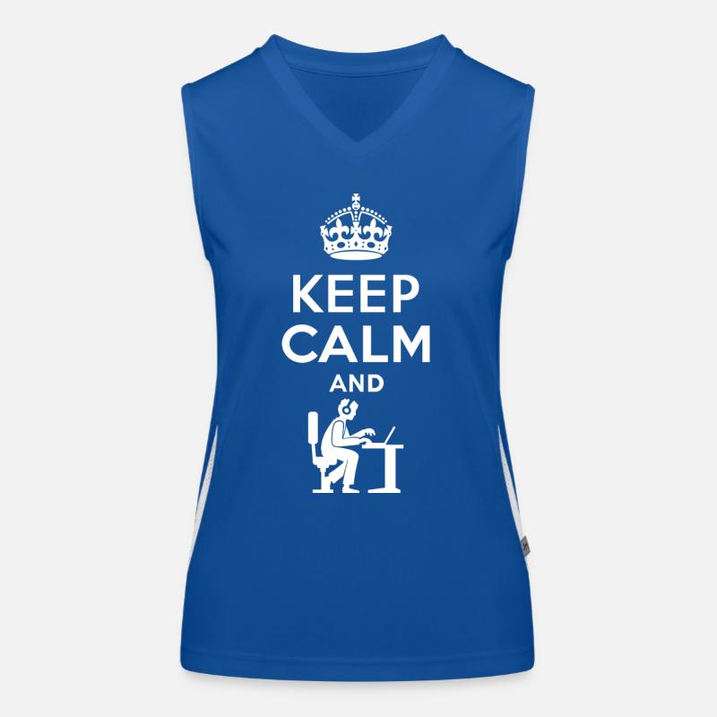Keep Calm - Nerd - Programmieren - Gamen Funktionelles Kontrast-Tank Top für Frauen