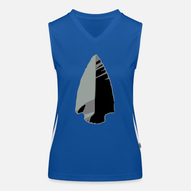 flint arrowhead indian Débardeur respirant contrasté Femme
