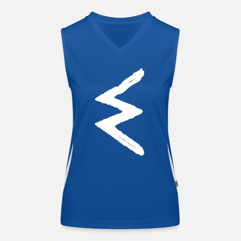 Elder Futhark Rune Sowilo - Buchstabe S Funktionelles Kontrast-Tank Top für Frauen