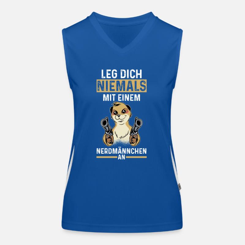 Erdmännchen Nerdmännchen Funktionelles Kontrast-Tank Top für Frauen