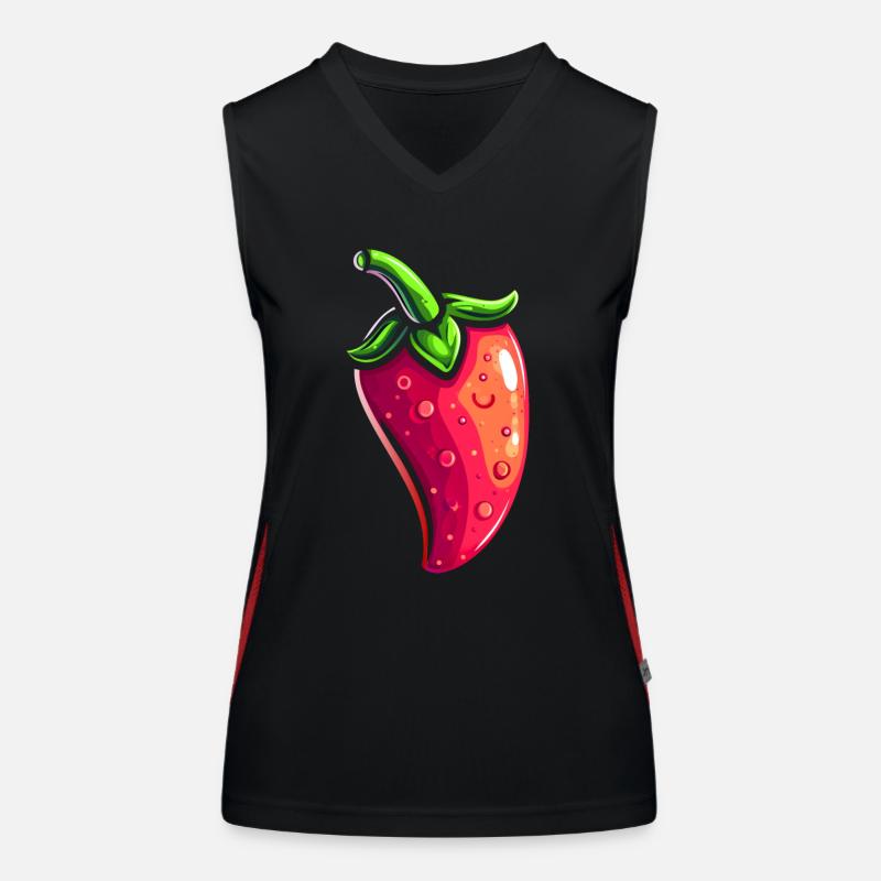 Piment Débardeur respirant contrasté Femme