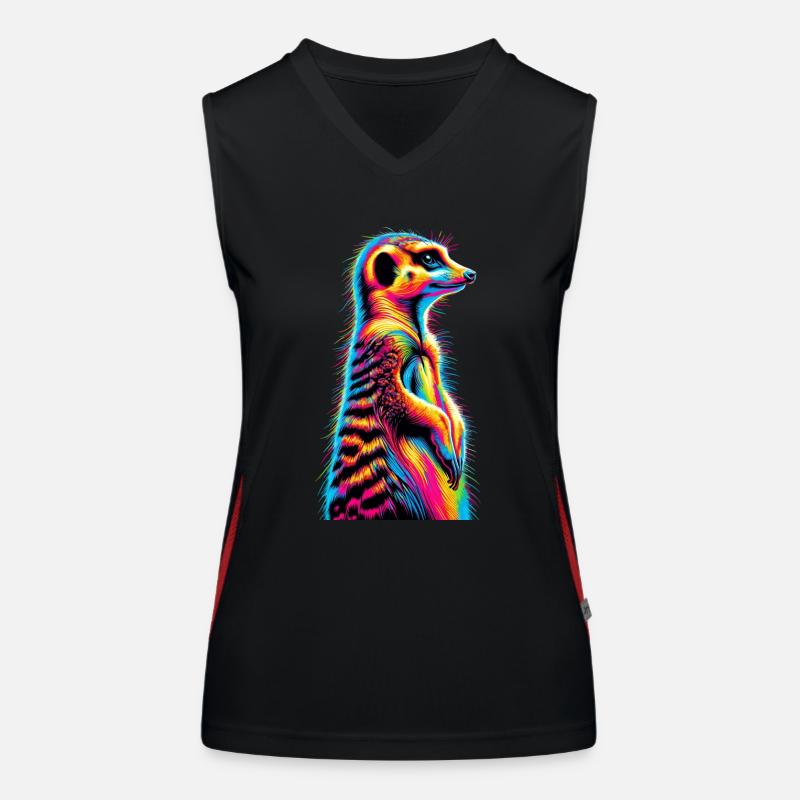 Erdmännchen Funktionelles Kontrast-Tank Top für Frauen
