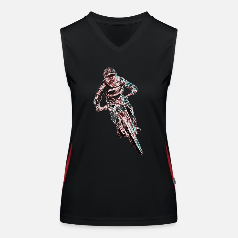 MTB Abfahrt Funktionelles Kontrast-Tank Top für Frauen