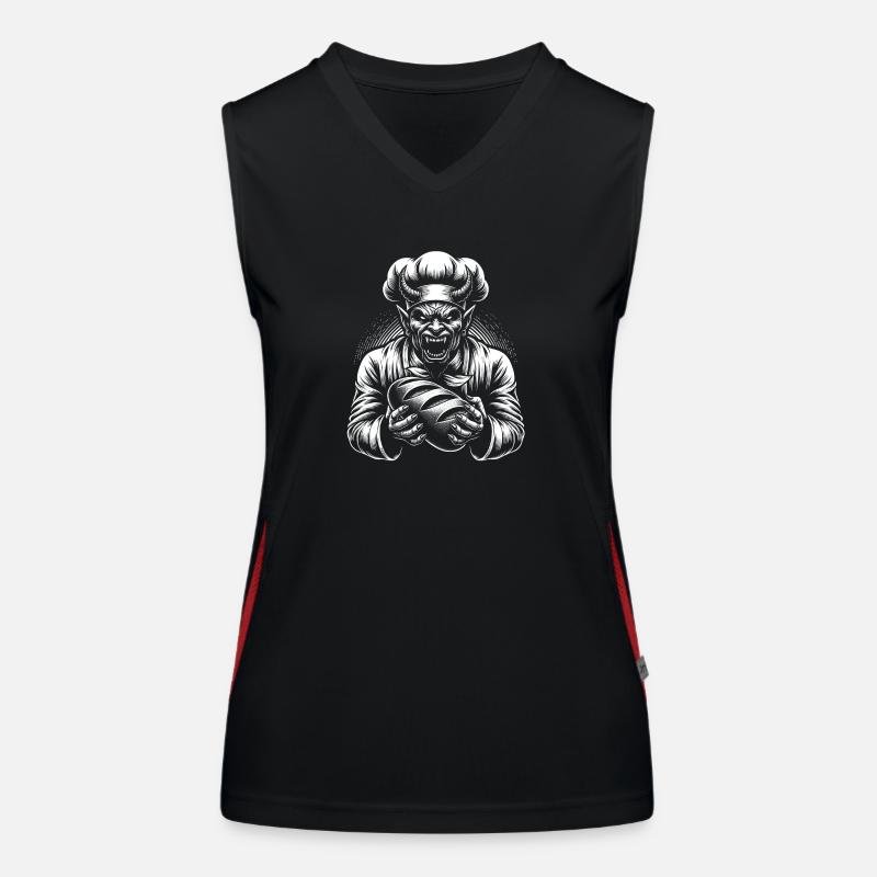 The Devil as Baker - Devil's Baker Women's Functional Contrast Tank Top