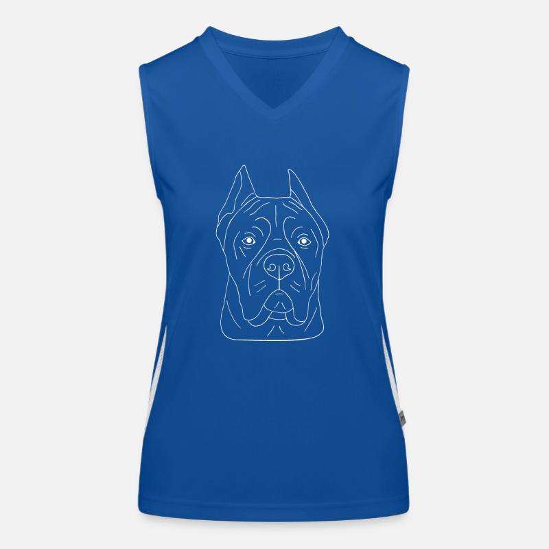 Cane Corso Funktionelles Kontrast-Tank Top für Frauen
