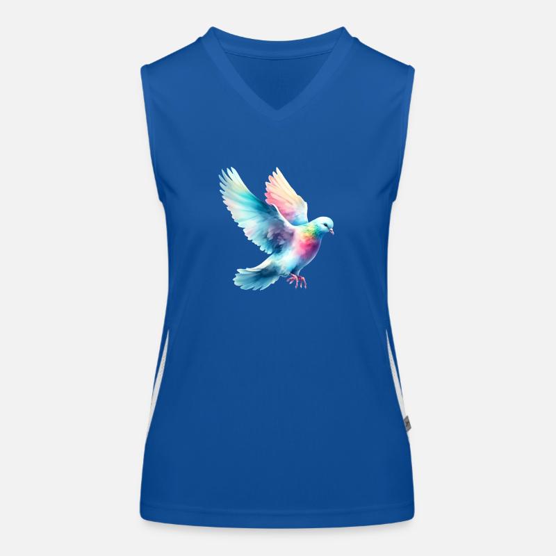 Rainbow Flight: Flying Dove Women's Functional Contrast Tank Top