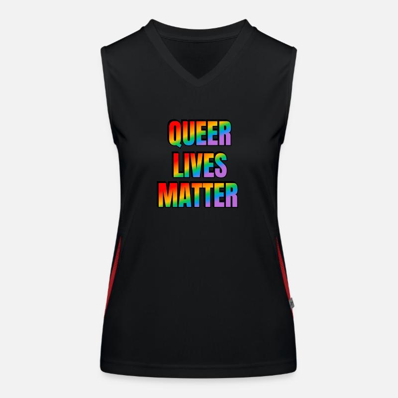 Queeres Leben zählt Funktionelles Kontrast-Tank Top für Frauen