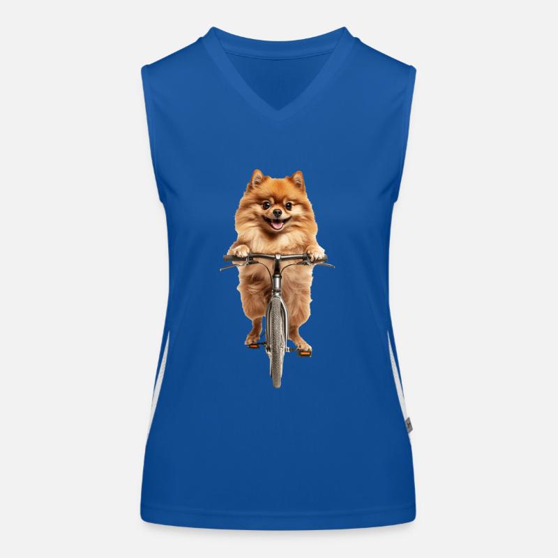 Zwergspitz Funktionelles Kontrast-Tank Top für Frauen