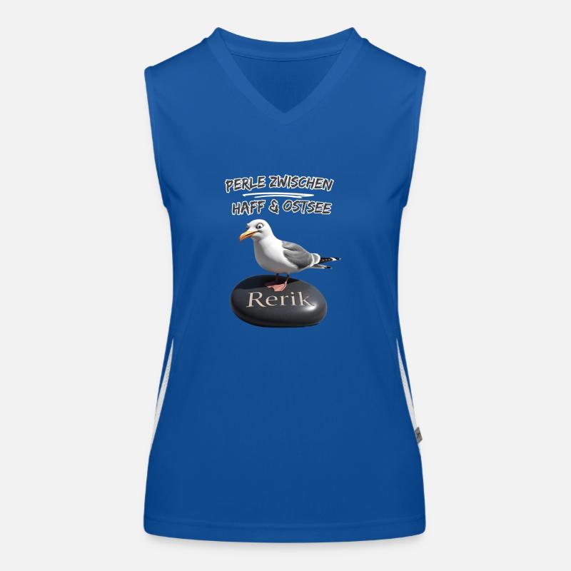Rerik Perle zwischen Haff & Ostsee-Rerik Möwe Funktionelles Kontrast-Tank Top für Frauen