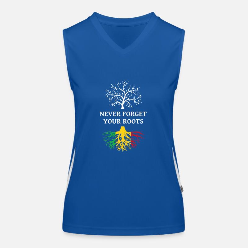 Mali Never Forget Your Roots Funktionelles Kontrast-Tank Top für Frauen