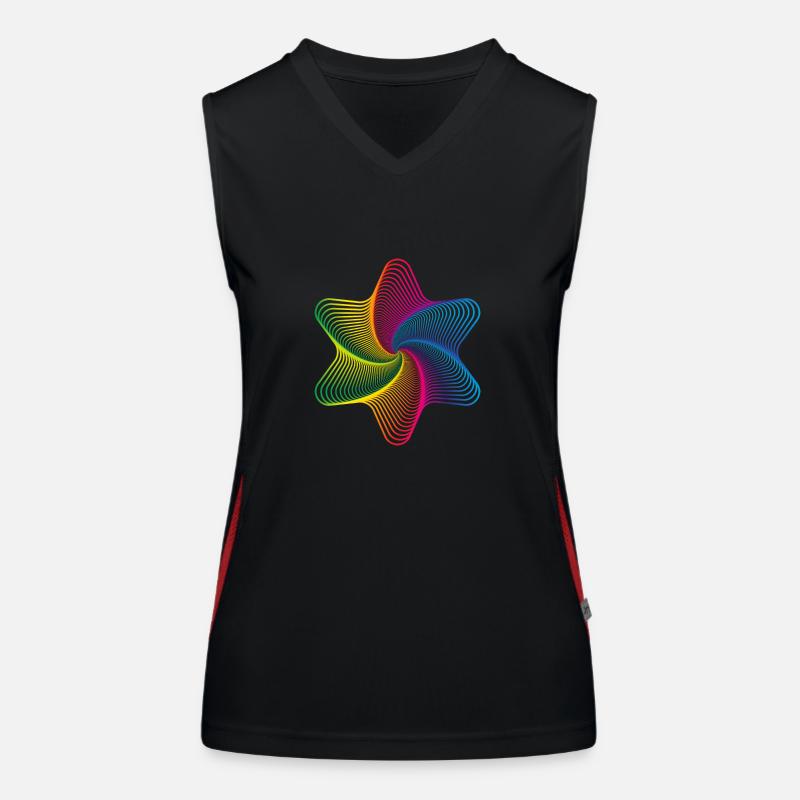 Star - illusion, multicolored Women's Functional Contrast Tank Top