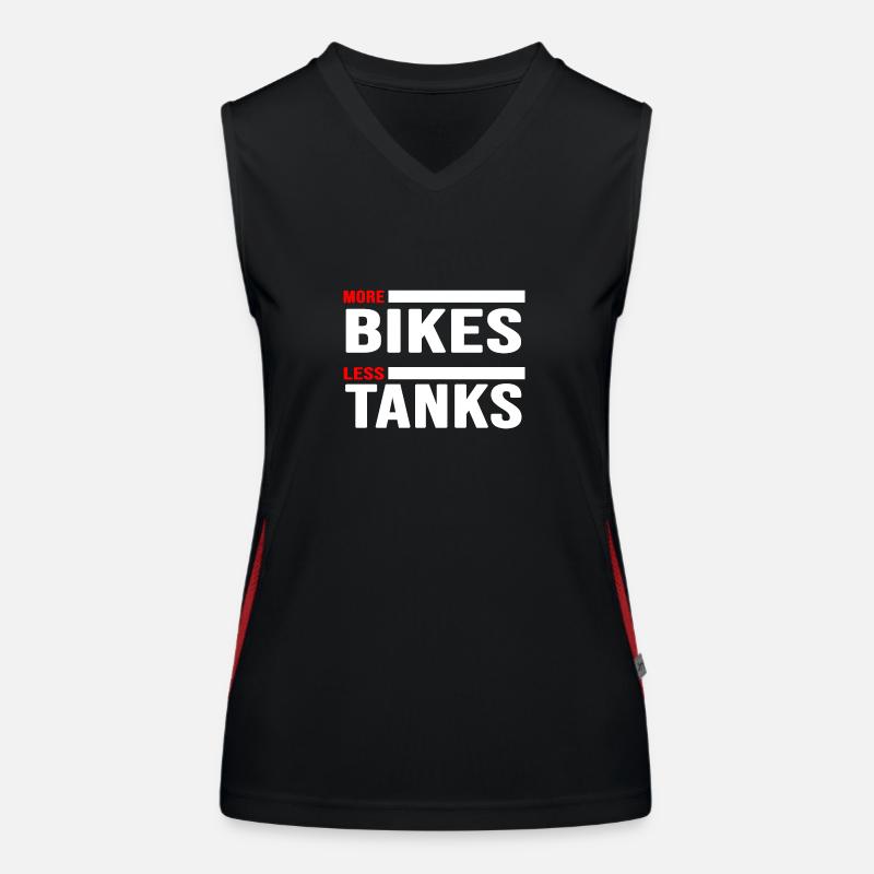Bicycle "more bikes" Cyclists saddle tight Women's Functional Contrast Tank Top