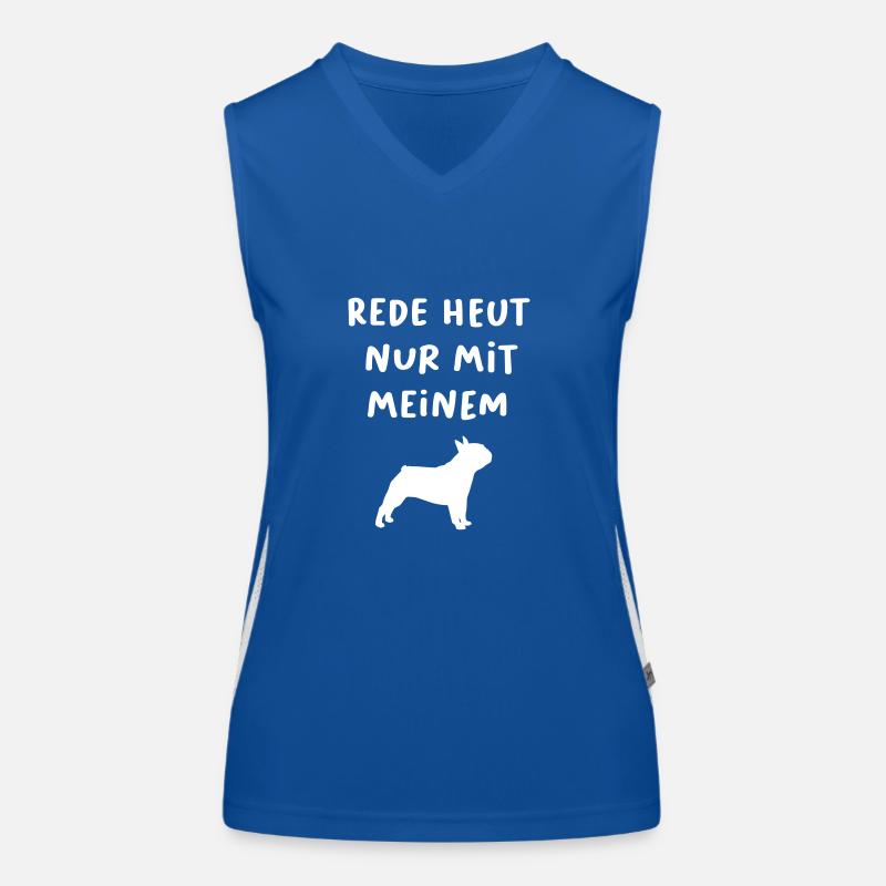Reden Mops Mopsleben Hunde Gassi Bello Laune Wuff Funktionelles Kontrast-Tank Top für Frauen