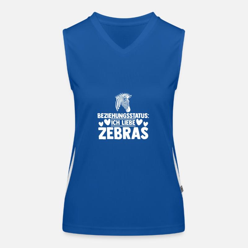 Zebra Funktionelles Kontrast-Tank Top für Frauen