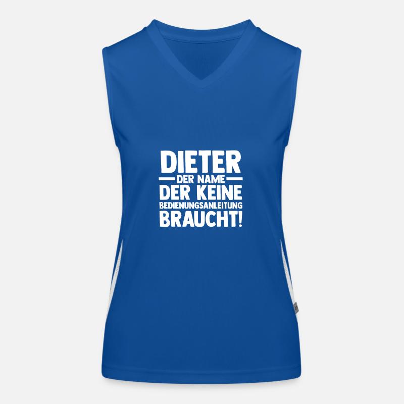 Vorname Dieter Funktionelles Kontrast-Tank Top für Frauen