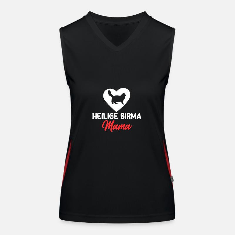 Heilige Birma Katze Funktionelles Kontrast-Tank Top für Frauen