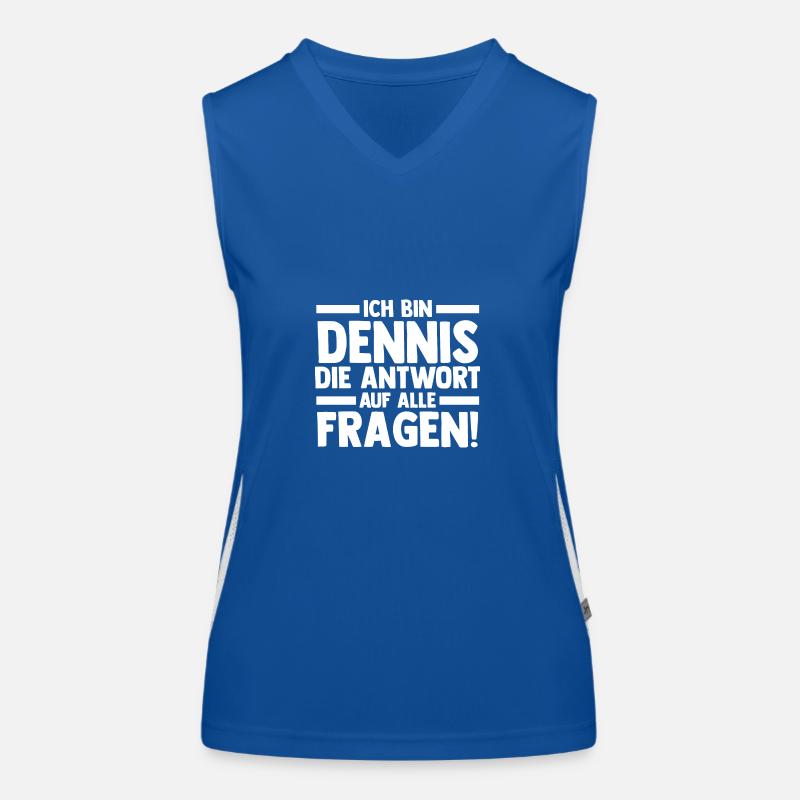 First name Dennis Women's Functional Contrast Tank Top