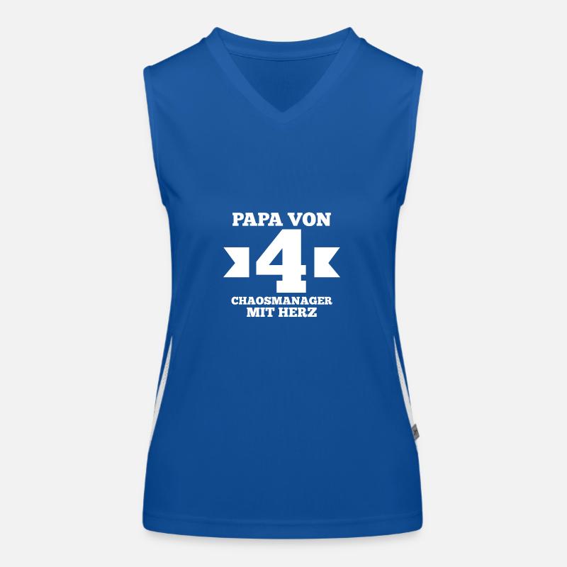 Papa Von 4 Kindern Funktionelles Kontrast-Tank Top für Frauen