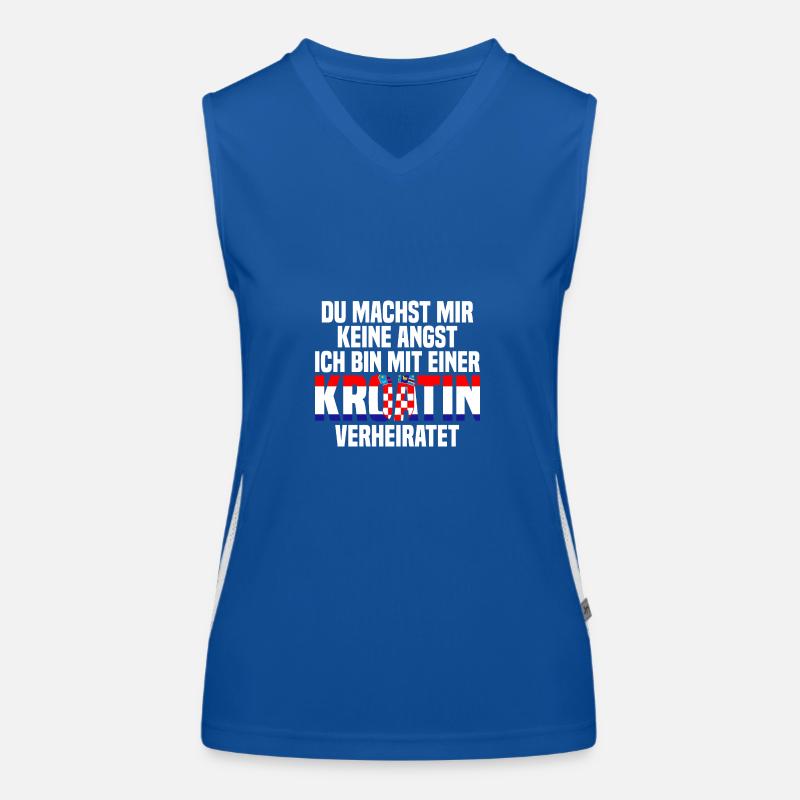 Du machst mir Keine Angst ich bin mit einer Kroati Funktionelles Kontrast-Tank Top für Frauen