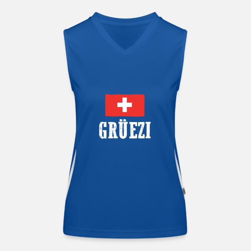 Schweizer Schweiz Funktionelles Kontrast-Tank Top für Frauen