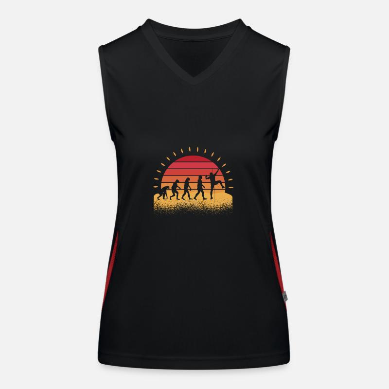 Evolution Bergsteigen Bouldern Klettern Kletterer Funktionelles Kontrast-Tank Top für Frauen