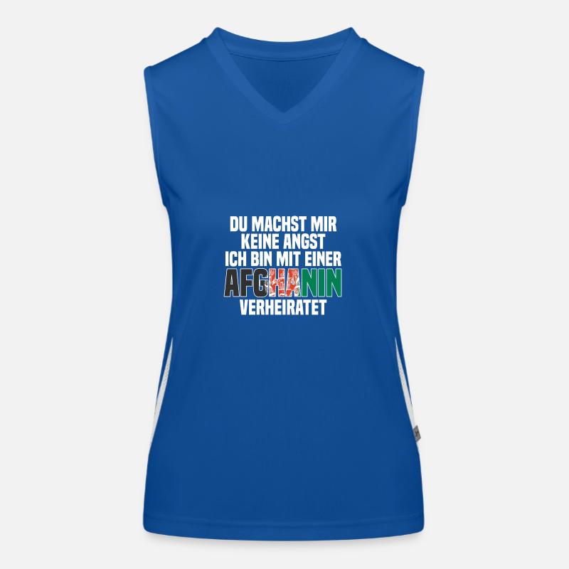 Du machst mir Keine Angst ich bin mit einer Afghan Funktionelles Kontrast-Tank Top für Frauen