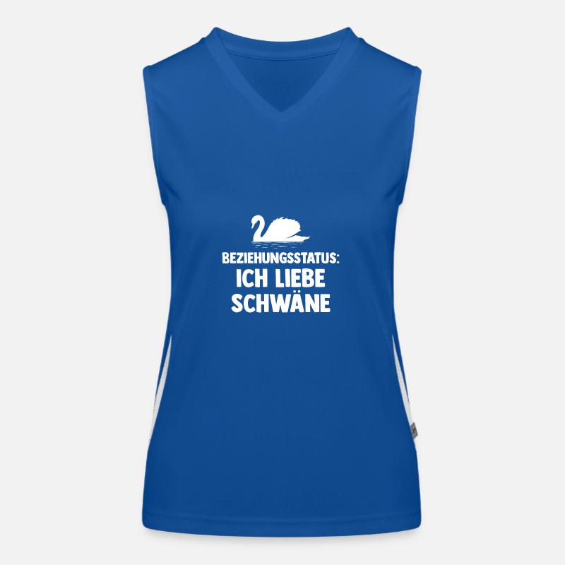 Schwan Funktionelles Kontrast-Tank Top für Frauen