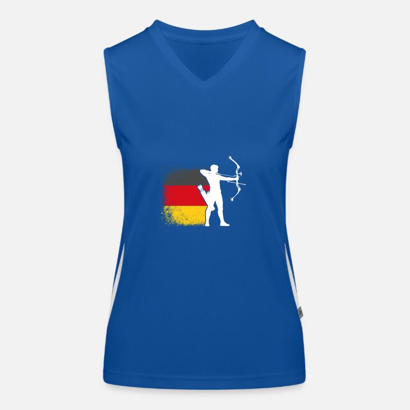 Archer Germany Flag Archery Women's Functional Contrast Tank Top