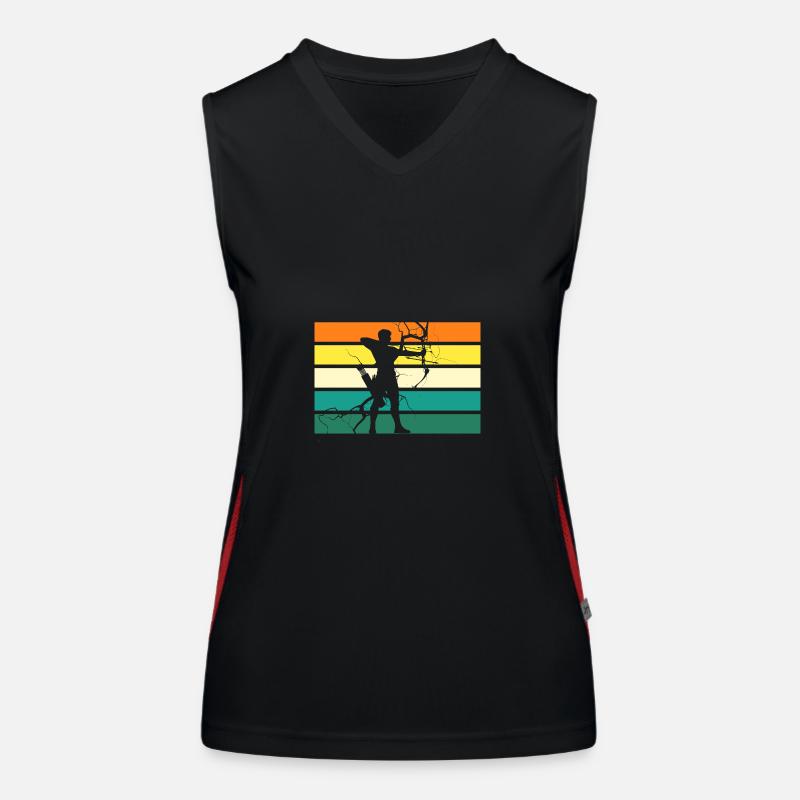 Bogenschütze Bogenschießen Funktionelles Kontrast-Tank Top für Frauen