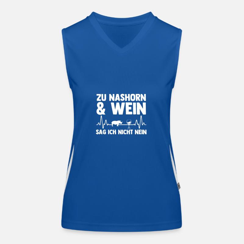 Nashorn Funktionelles Kontrast-Tank Top für Frauen