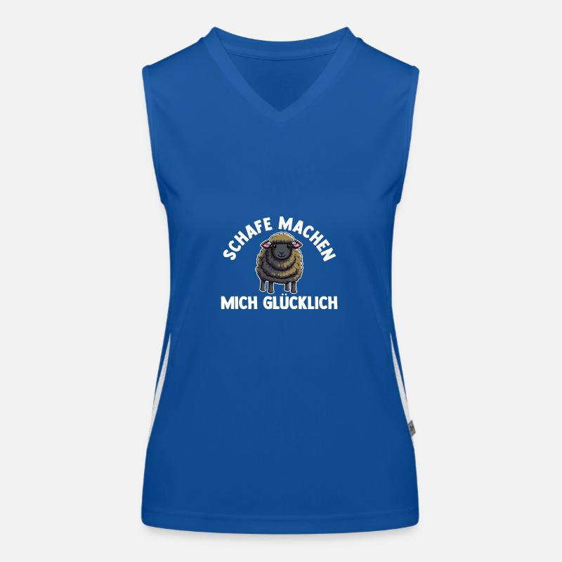 Schaf Schäfer Schäferei Bauer Landwirt Bauernhof S Funktionelles Kontrast-Tank Top für Frauen