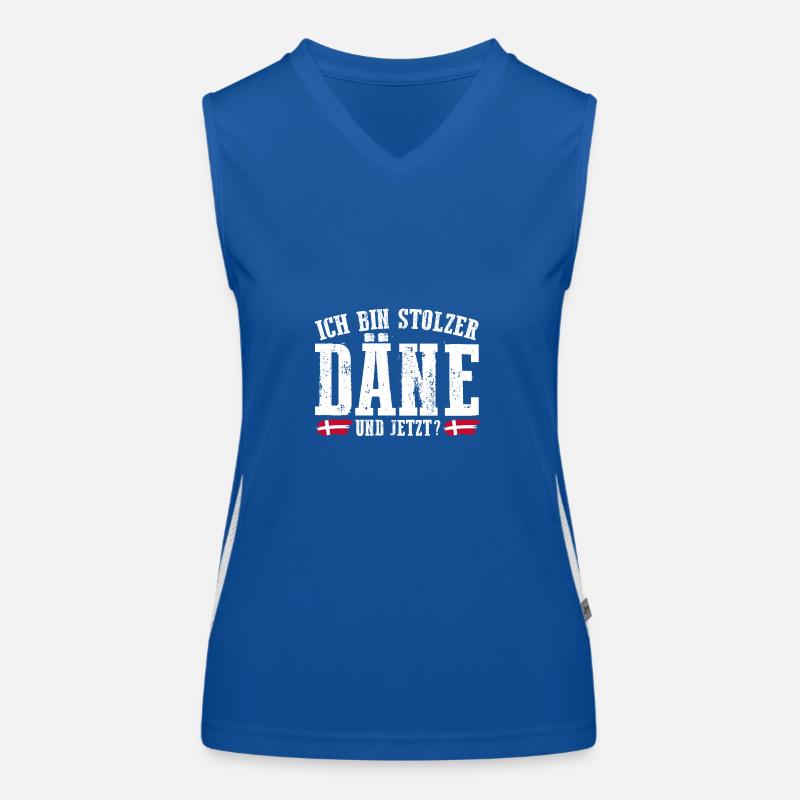 Danes Danish Denmark Women's Functional Contrast Tank Top