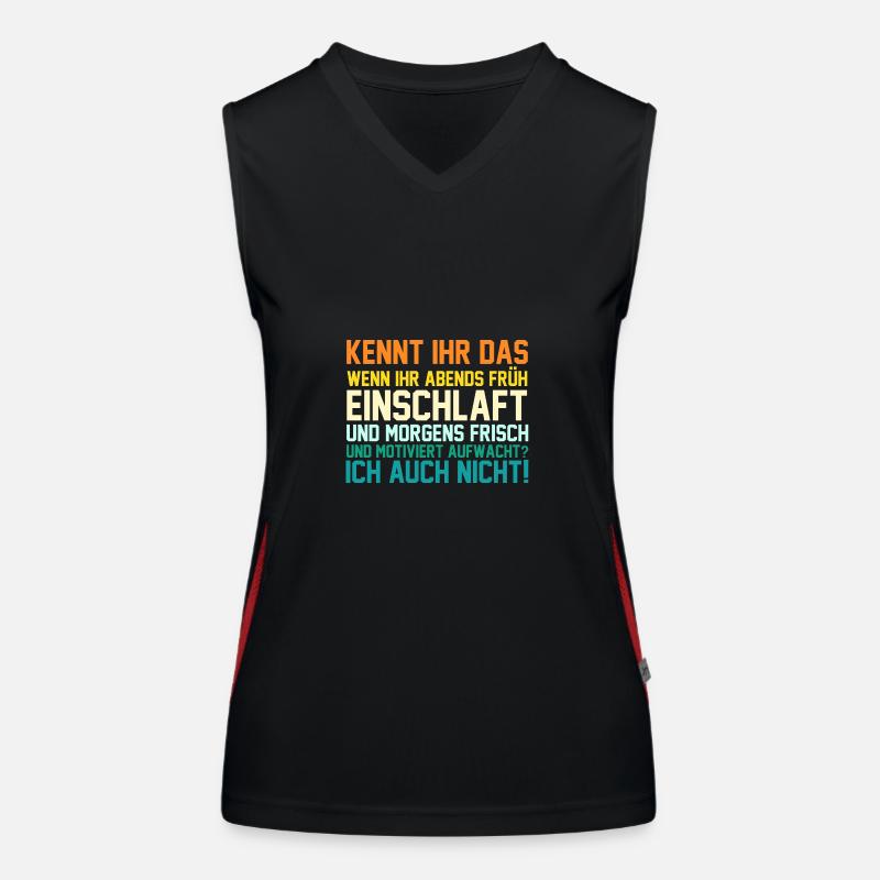 Faulenzer Langschläfer Motivation Funktionelles Kontrast-Tank Top für Frauen
