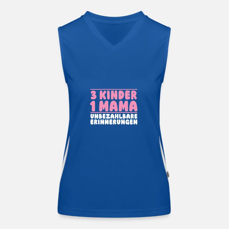 Mama Von 3 Kindern Funktionelles Kontrast-Tank Top für Frauen