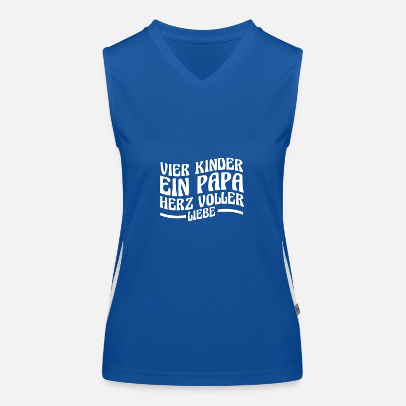 Papa Von 4 Kindern Funktionelles Kontrast-Tank Top für Frauen