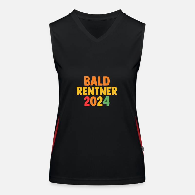 Rentner 2024 Pension Ruhestand Rente Funktionelles Kontrast-Tank Top für Frauen