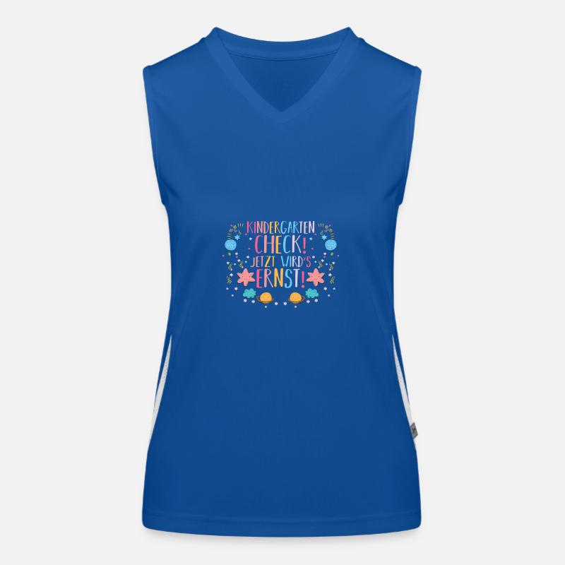 1 Grade School Child Back to School Kindergarten Kita E Women's Functional Contrast Tank Top