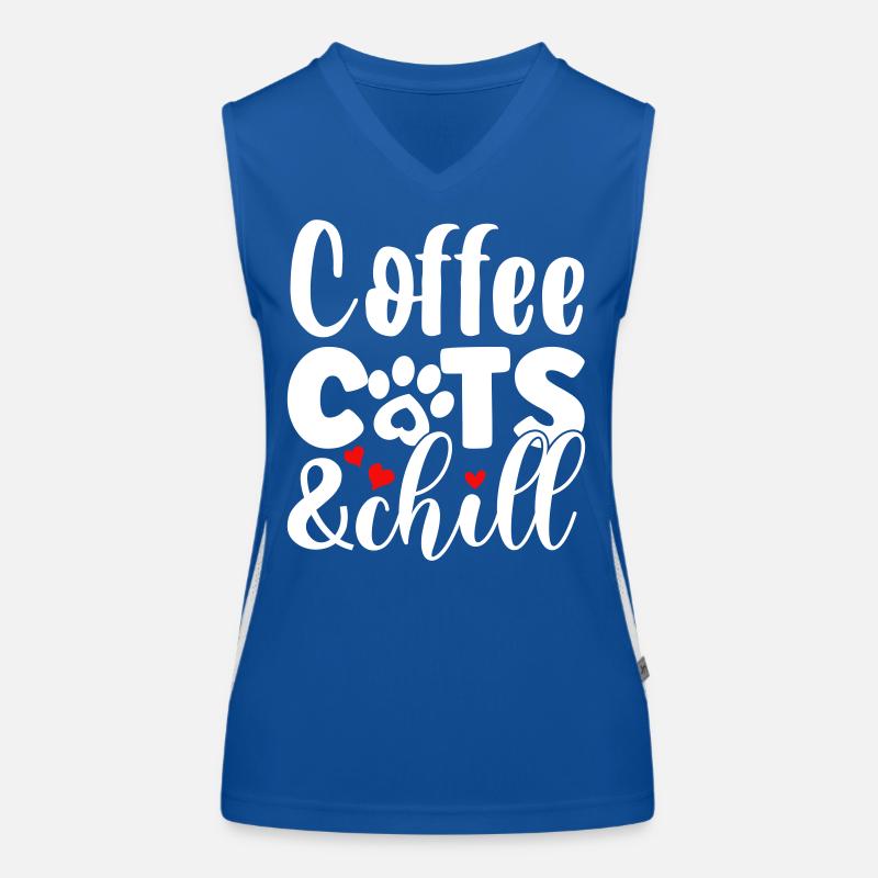 Coffee, cats and chilling Women's Functional Contrast Tank Top