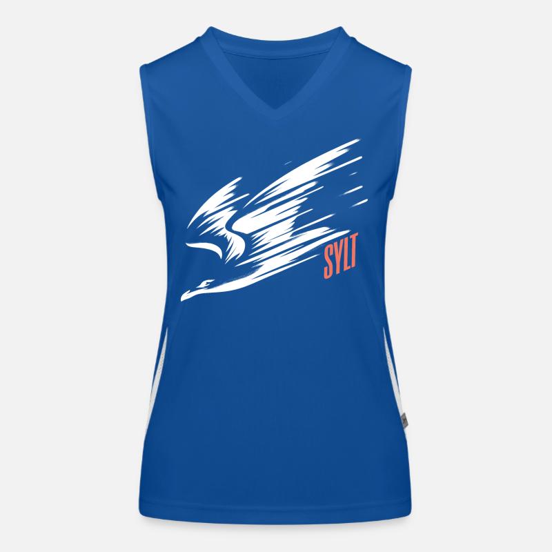 Sylt Dive Low Flyer Seagull Holiday T-Shirt Women's Functional Contrast Tank Top
