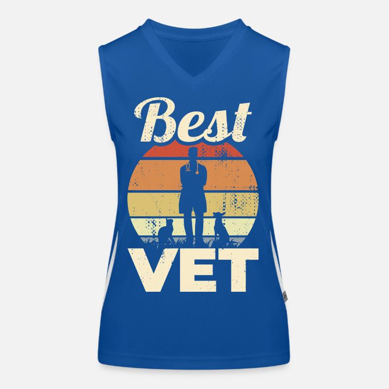 Bester Tierarzt Funktionelles Kontrast-Tank Top für Frauen