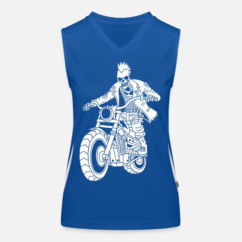 Hell Biker (Weiß) Funktionelles Kontrast-Tank Top für Frauen