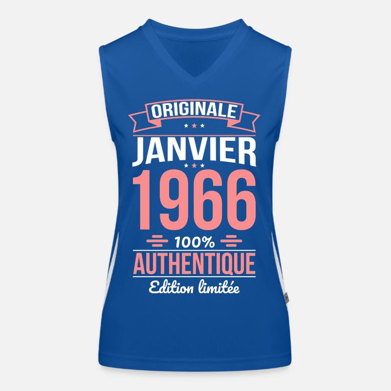 Anniversaire 60 ans - Originale - Janvier 1966 Débardeur respirant contrasté Femme